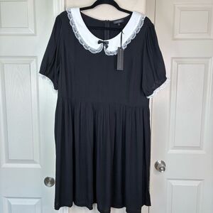 Dollskill Never Ending Nightmare Mini Dress Women’s Plus Size Black 1X New